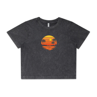 Adventure Waits for Nobody Heavy Cropped Tee (Stone Wash) Thumbnail